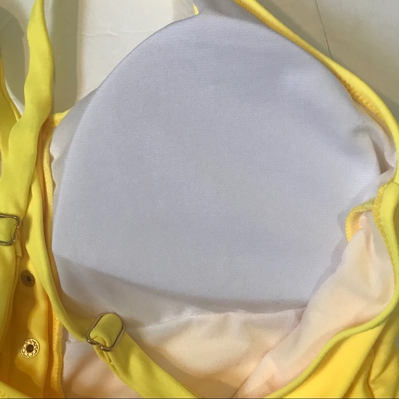 Yellow One-piece Thong Swimsuit Razorback - Picture 8 of 10